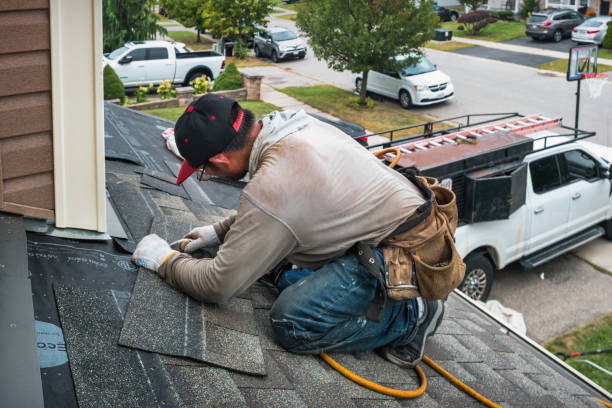 Professional Gutter Installation technician working in Patton, PA